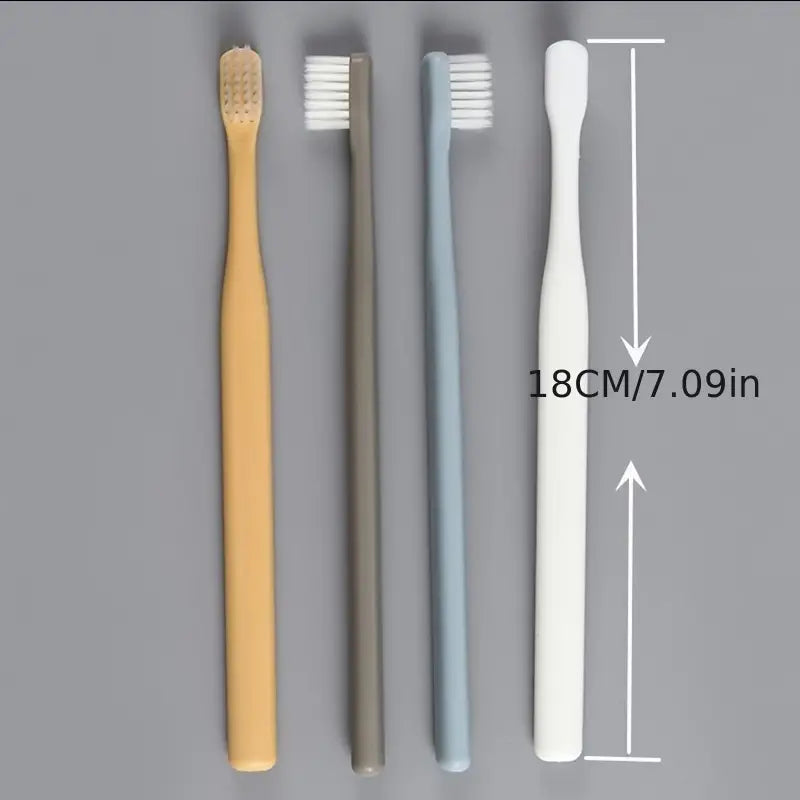 Soft-Bristled Manual Toothbrush Set for Adults (4pcs)