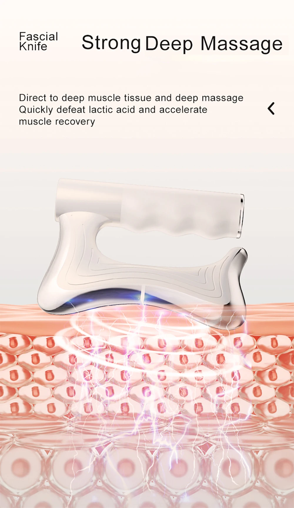 Heated Deep Tissue Massage Blade – Vibration & NMES Therapy