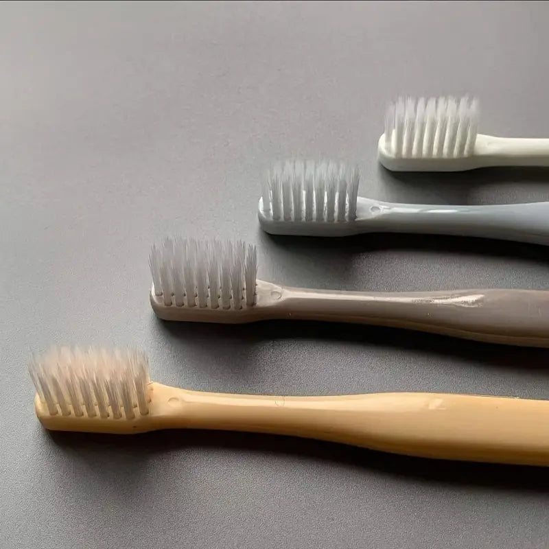 Soft-Bristled Manual Toothbrush Set for Adults (4pcs)